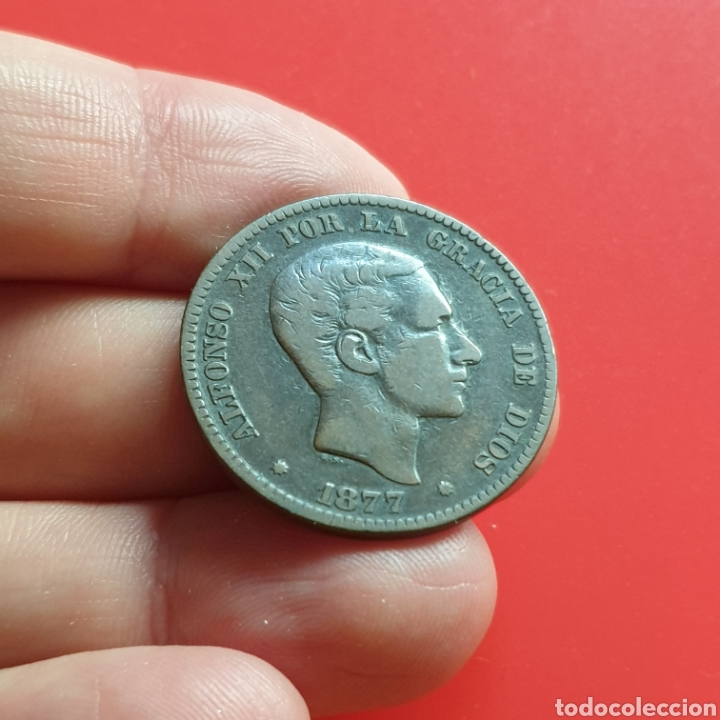Monedas de Espa&ntilde;a: Alfonso XII &ndash; 10 centimos 1877 - Foto 1