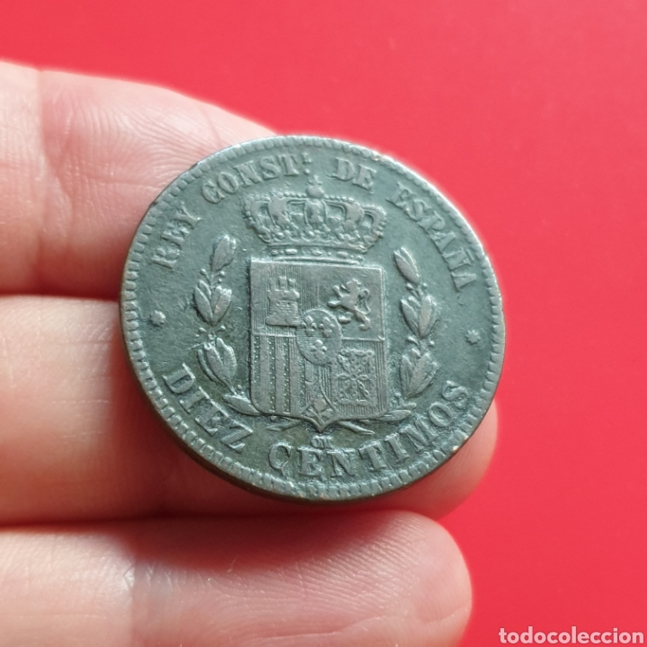 Monedas de Espa&ntilde;a: Alfonso XII &ndash; 10 centimos 1878 - Foto 2