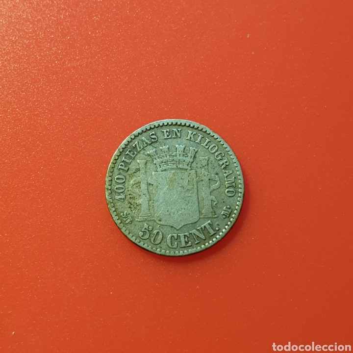 Monedas de Espa&ntilde;a: Espa&ntilde;a 50 centimos 1870 plata - Foto 2