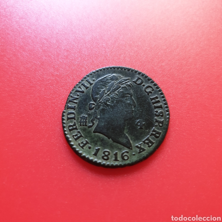 Monedas de Espa&ntilde;a: Fernando VII &ndash; 4 maravedis 1816 Segovia - Foto 3