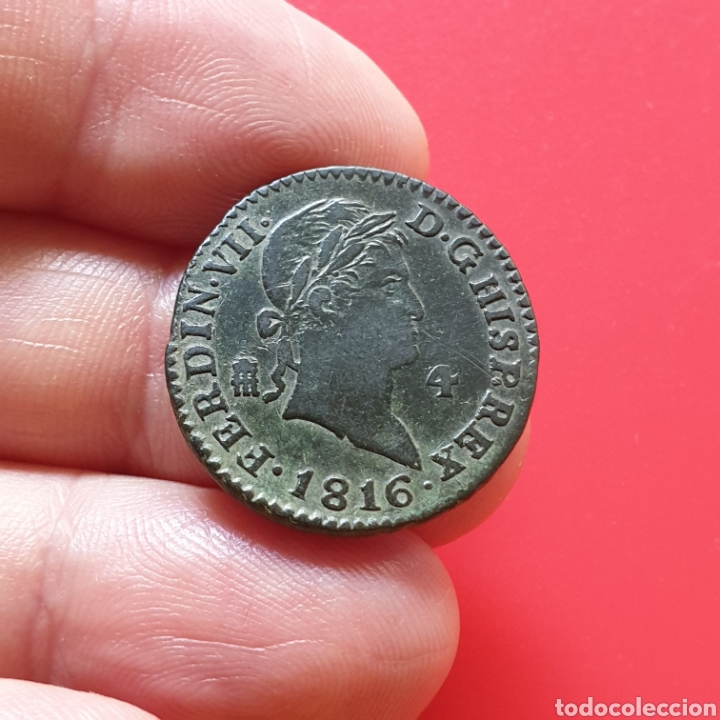 Monedas de Espa&ntilde;a: Fernando VII &ndash; 4 maravedis 1816 Segovia - Foto 1