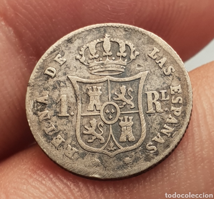 Monedas de Espa&ntilde;a: 1 REAL ISABEL II 1852 BARCELONA - Foto 2
