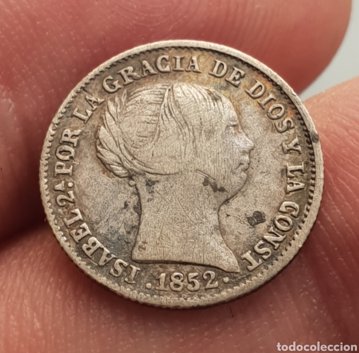 Monedas de Espa&ntilde;a: 1 REAL ISABEL II 1852 BARCELONA - Foto 1