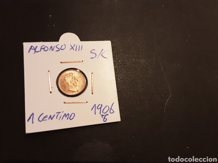 Monedas de Espa&ntilde;a: Moneda 1 Centimo 1906 Estrella 6 Alfonso XIII S/C - Foto 1