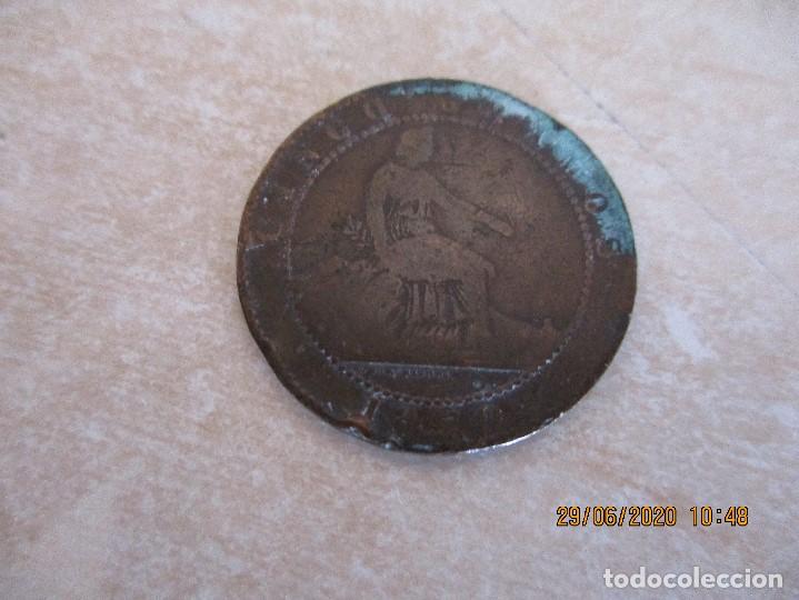 Monedas de Espa&ntilde;a: Moneda de cinco centimos de 1870. Doscientas piezas en kilog - Foto 1