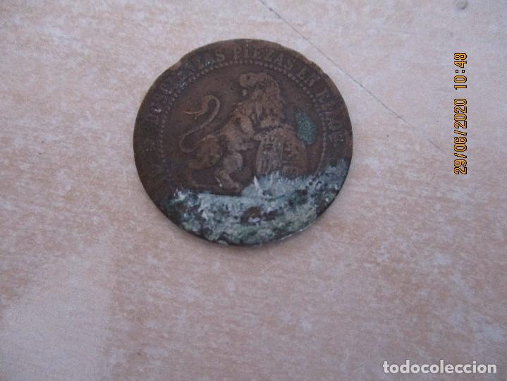 Monedas de Espa&ntilde;a: Moneda de cinco centimos de 1870. Doscientas piezas en kilog - Foto 2