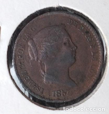 Monedas de Espa&ntilde;a: 10 CENTIMOS DE REAL. ISABEL II. 1857 - Foto 1