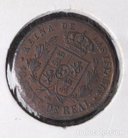 Monedas de Espa&ntilde;a: 10 CENTIMOS DE REAL. ISABEL II. 1857 - Foto 2