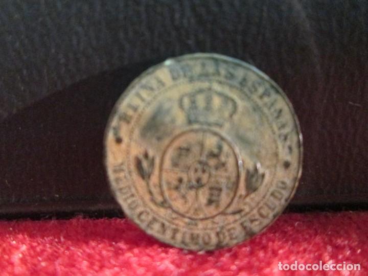 Monedas de Espa&ntilde;a: MEDIO CENTIMO DE ESCUDO 1868 ISABEL II - Foto 2