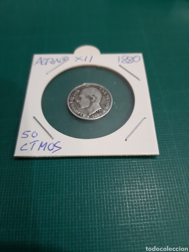 Monedas de Espa&ntilde;a: 1880 Espa&ntilde;a Alfonso XII 50 c&eacute;ntimos plata - Foto 1