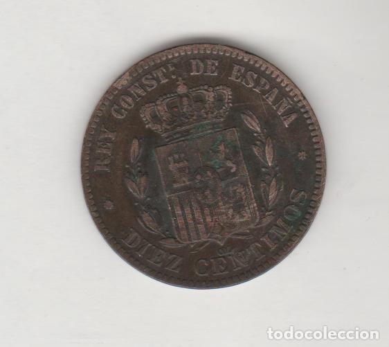 Monedas de Espa&ntilde;a: ALFONSO XII- 10 CENTIMOS- 1878 - Foto 2