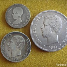 Monedas de España: LOTE: 1 PESETA 1889, PESETÓN 1882 Y DURO 1871 (3 MONEDAS PLATA) _ FOTOS _ ESPAÑA.. Lote 211563801
