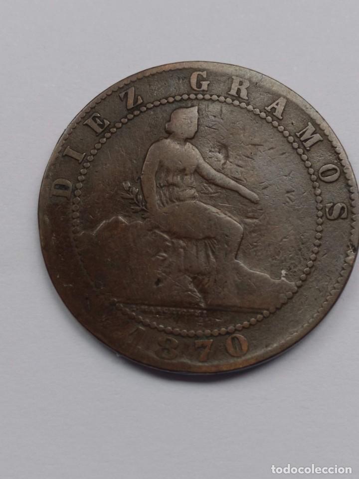 Monedas de Espa&ntilde;a: 10 CENTIMOS GOBIERNO PROVISIONAL 1870 - Foto 1