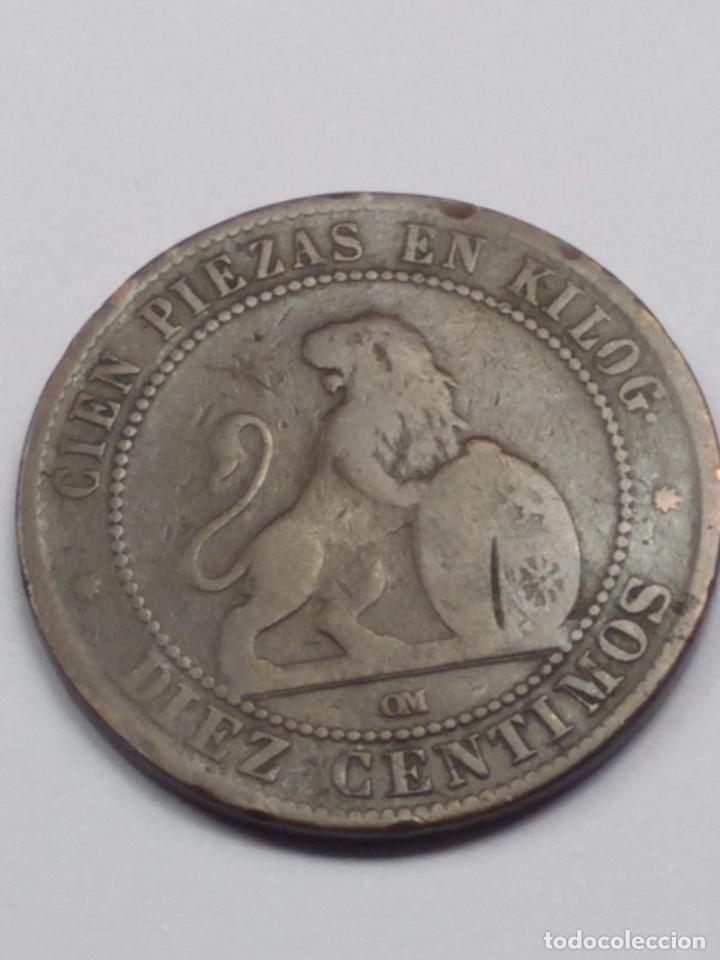 Monedas de Espa&ntilde;a: 10 CENTIMOS GOBIERNO PROVISIONAL 1870 - Foto 5