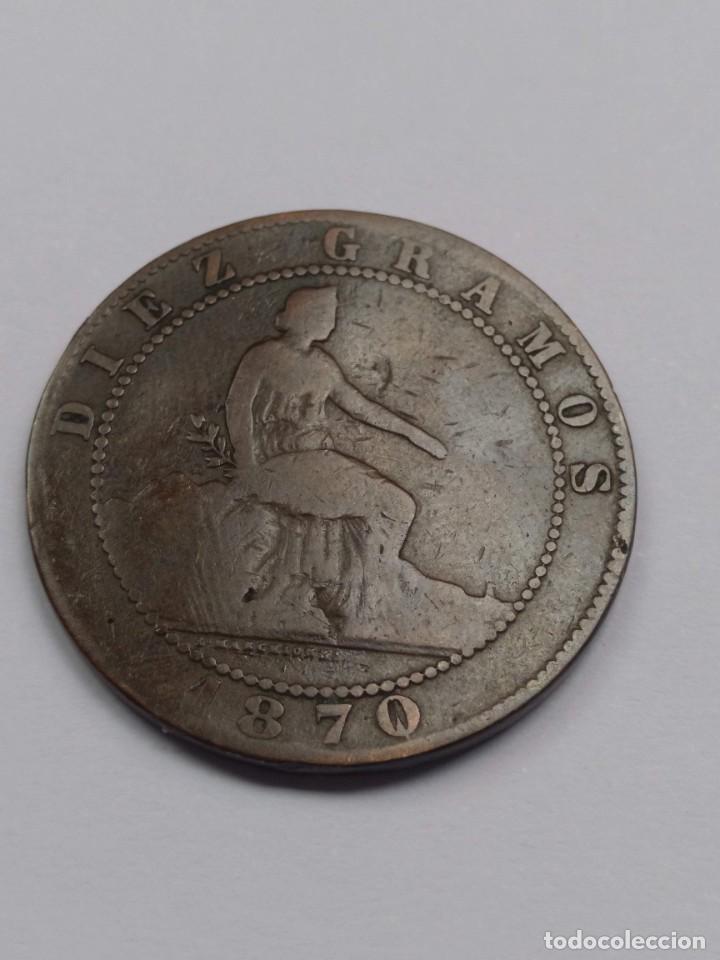 Monedas de Espa&ntilde;a: 10 CENTIMOS GOBIERNO PROVISIONAL 1870 - Foto 6