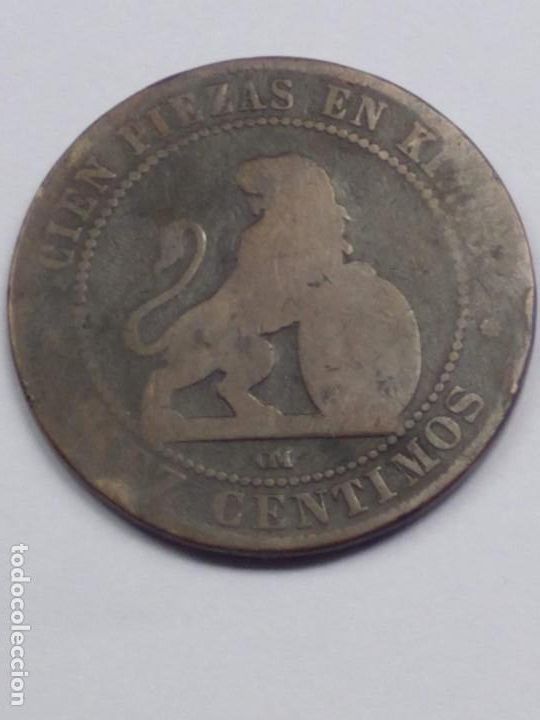 Monedas de Espa&ntilde;a: 10 CENTIMOS GOBIERNO PROVISIONAL 1870 - Foto 2