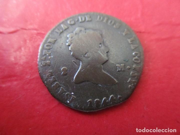 Monedas de Espa&ntilde;a: Isabel II. 2 maravedies 1844 Segovia - Foto 1