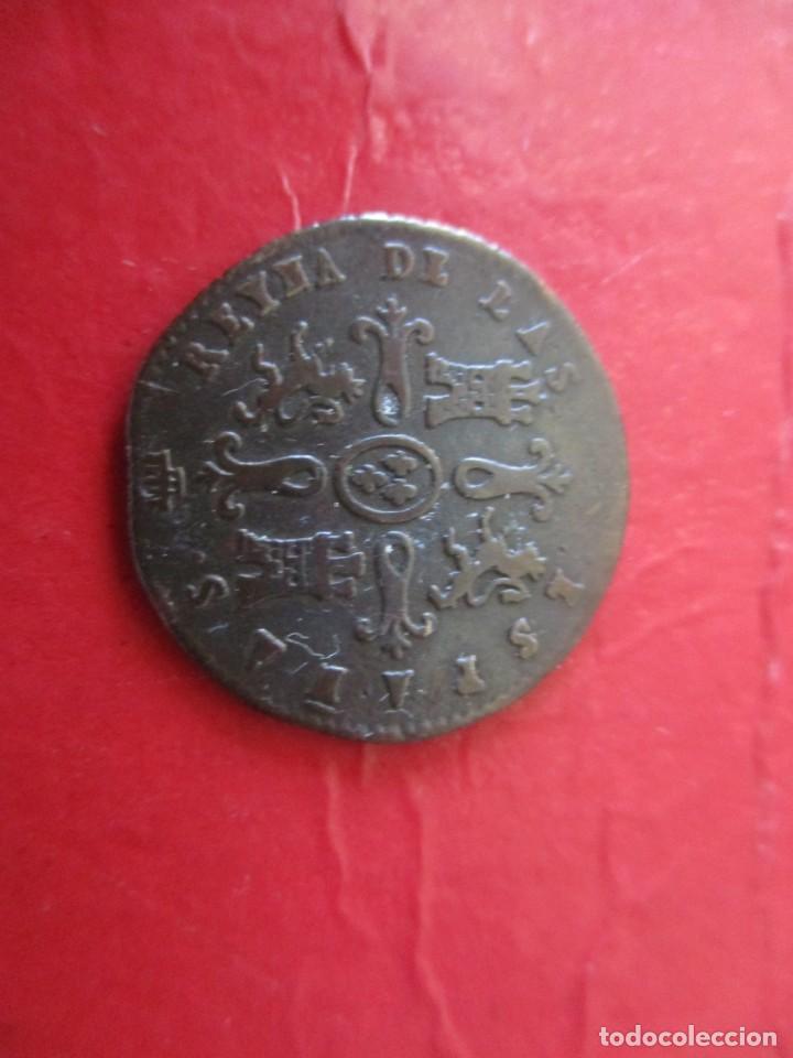 Monedas de Espa&ntilde;a: Isabel II. 2 maravedies 1844 Segovia - Foto 2