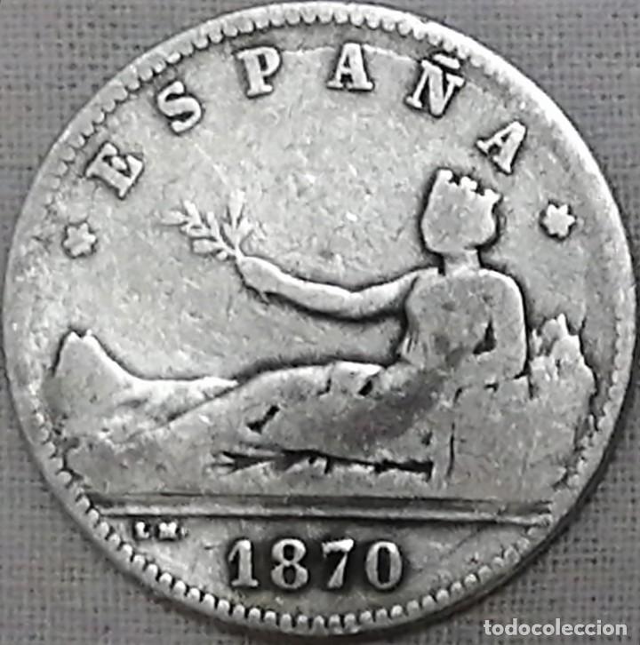 Moedas de Espanha: 1 peseta 1870