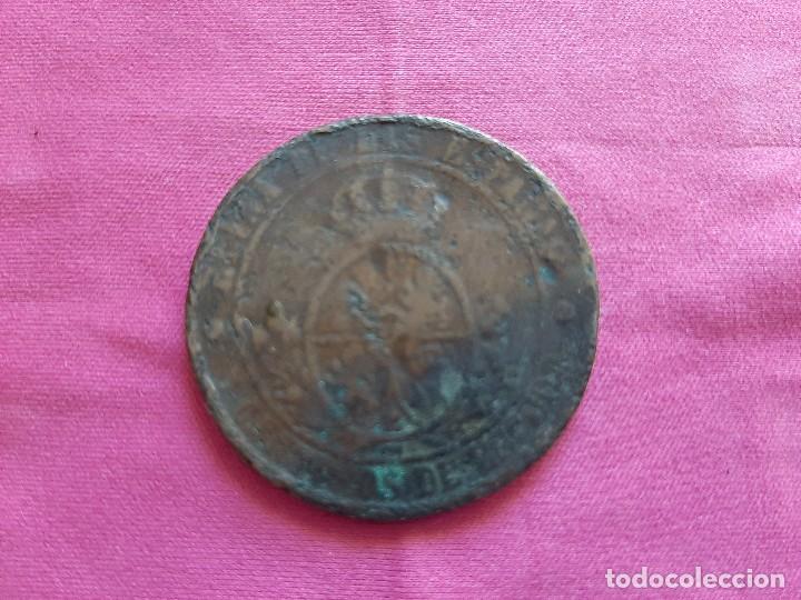 Monedas de Espa&ntilde;a: 1868 CINCO CENTIMOS DE ESCUDO ISABEL II - ESPA&Ntilde;A - Foto 2