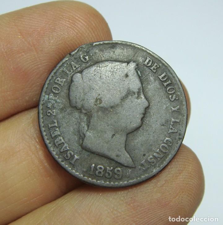 Monedas de Espa&ntilde;a: 10 C&eacute;ntimos de Real. Isabel II. 1859. - Foto 1