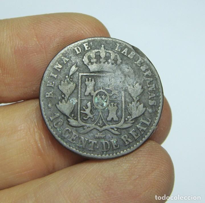 Monedas de Espa&ntilde;a: 10 C&eacute;ntimos de Real. Isabel II. 1859. - Foto 2