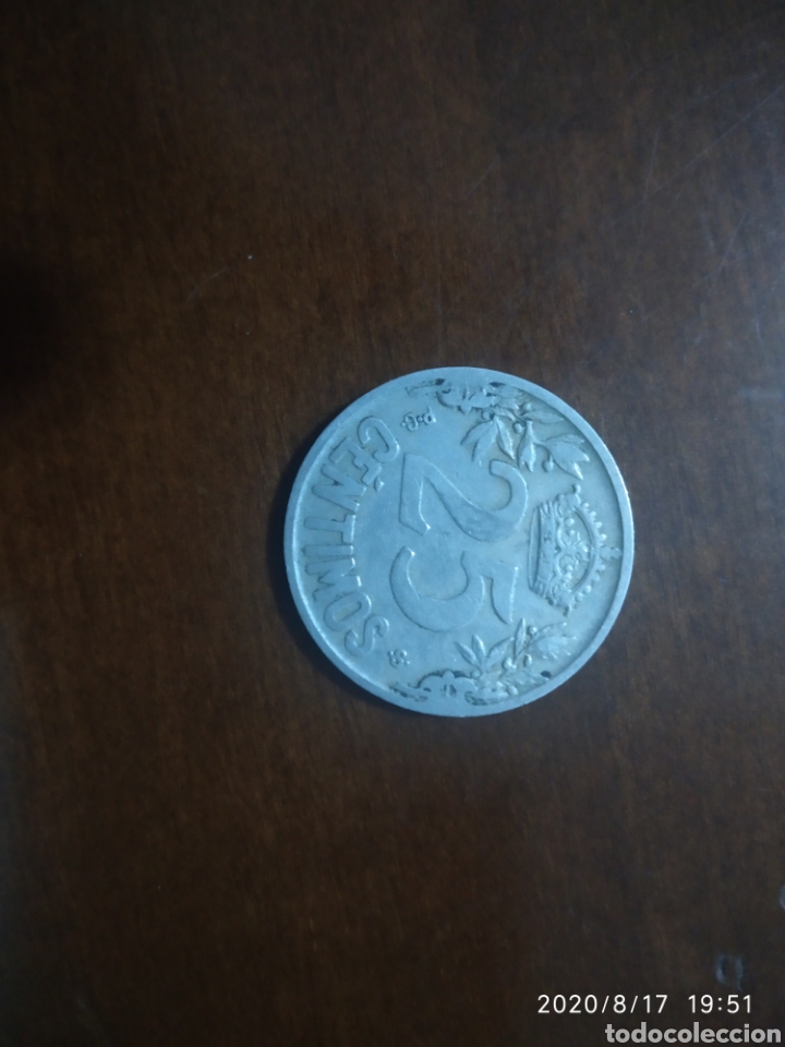 Monedas de Espa&ntilde;a: 25 c&eacute;ntimos Alfonso XIII. 1925 - Foto 2