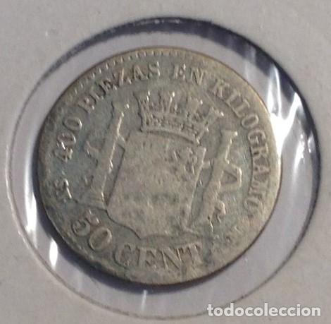 Monedas de Espa&ntilde;a: MONEDA ESPA&Ntilde;A... 50 CENTIMOS. ..CIBELES 1869. PLATA - Foto 2