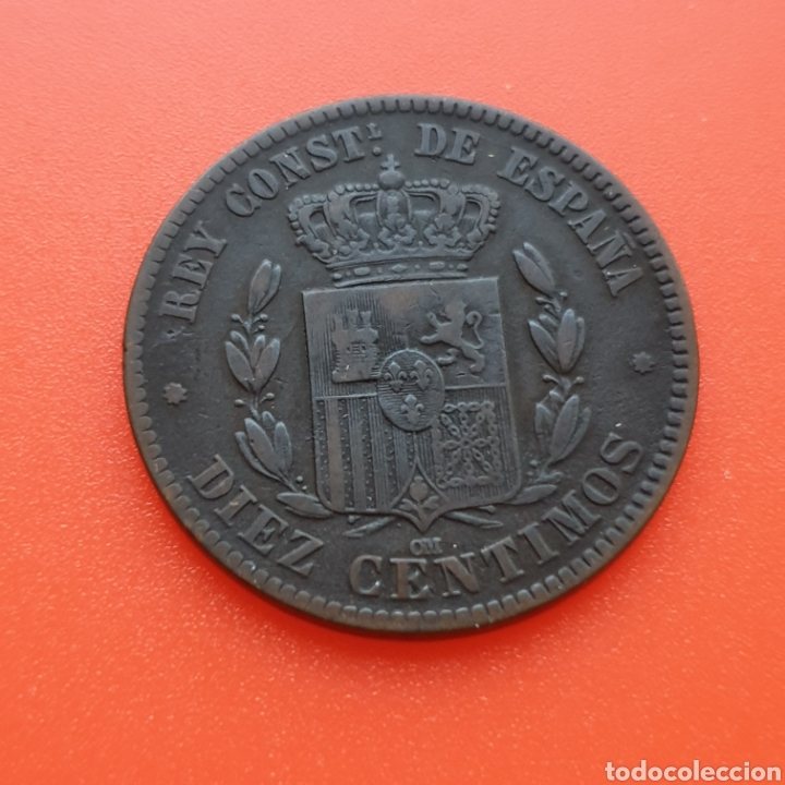 Monedas de Espa&ntilde;a: Espa&ntilde;a 10 centimos 1878, calidad - Foto 2