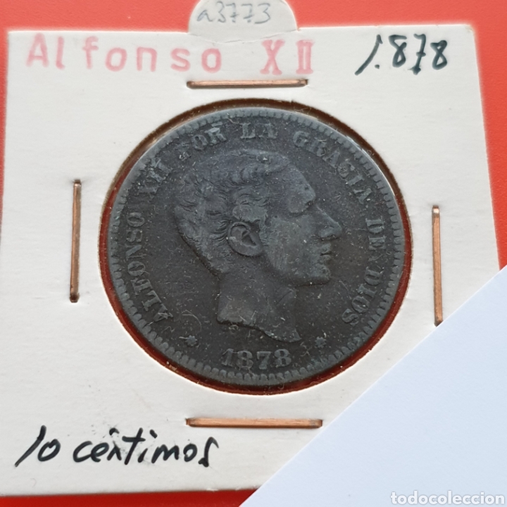 Monedas de Espa&ntilde;a: Espa&ntilde;a 10 centimos 1878, calidad - Foto 3