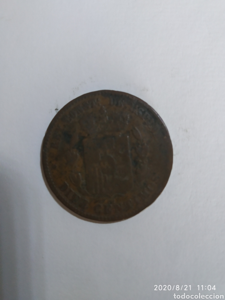 Monedas de Espa&ntilde;a: 10 c&eacute;ntimos Alfonso XIII, 1877. - Foto 1