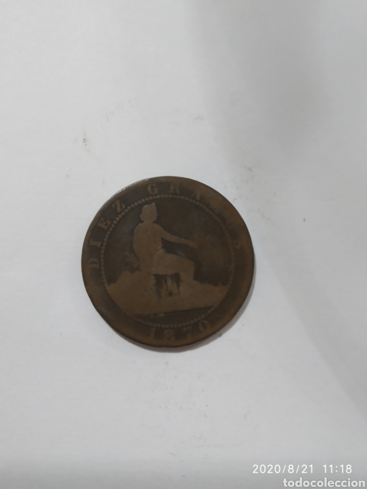 Monedas de Espa&ntilde;a: 10 c&eacute;ntimos 1870. Alfonso XII. - Foto 1