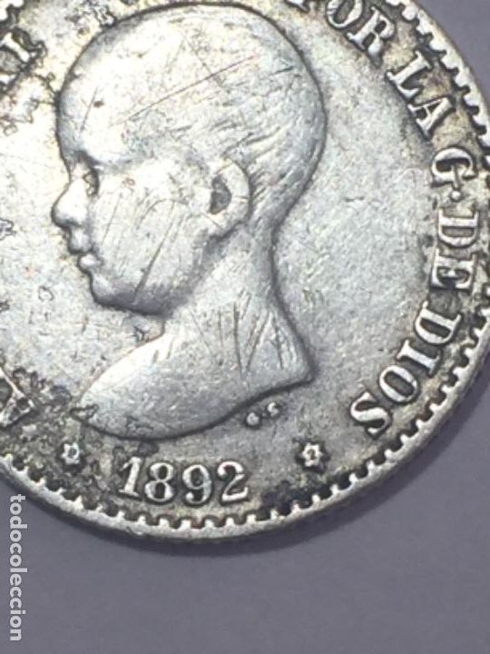 Monedas de Espa&ntilde;a: * ERROR * 50 CENTIMOS 1892 ESTRELLAS ERRONEAS *2*2 EN LUGAR DE *9*2 QUE SON LAS CORRECTAS - Foto 1
