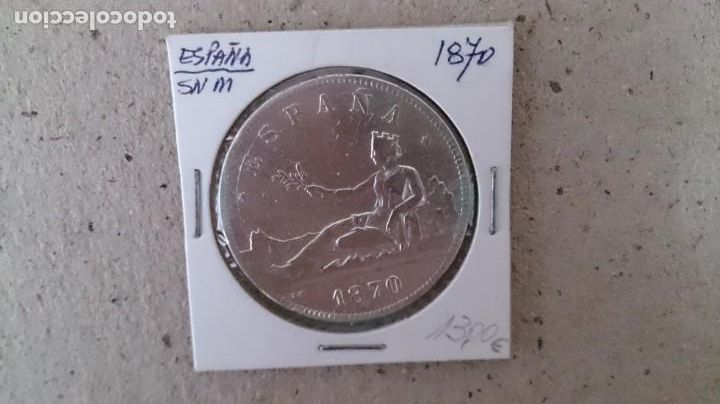 Monedas de Espa&ntilde;a: Moneda de plata 1 rep&uacute;blica 5pesetas de 1870 - Foto 1