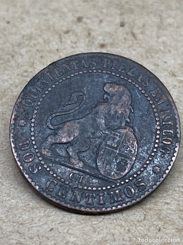 Monedas de Espa&ntilde;a: Moneda 2 c&eacute;ntimos a&ntilde;o 1870 - Foto 2