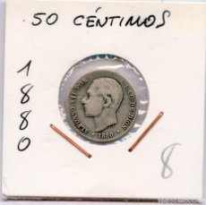 Monedas de España: BONITA MONEDA DE PLATA DE ALFONSO XII. 50 CENTIMOS 1880. MUCHO MAS BONITA EN MANO QUE EN LA FOTO