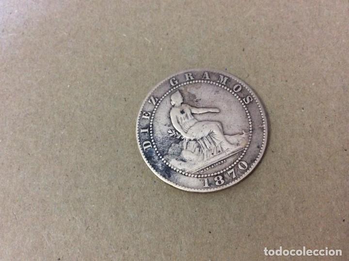 Monedas de Espa&ntilde;a: Espa&ntilde;a. Diez centimos,1870 - Foto 2