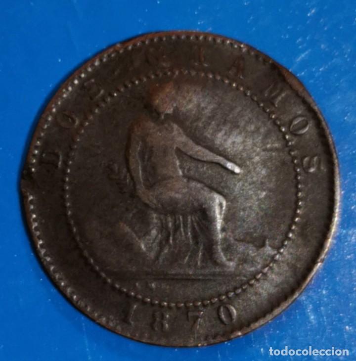 Monedas de Espa&ntilde;a: MONEDA DE 2 CENTIMOS-GOBIERNO PROVISIONAL-1870 - Foto 2