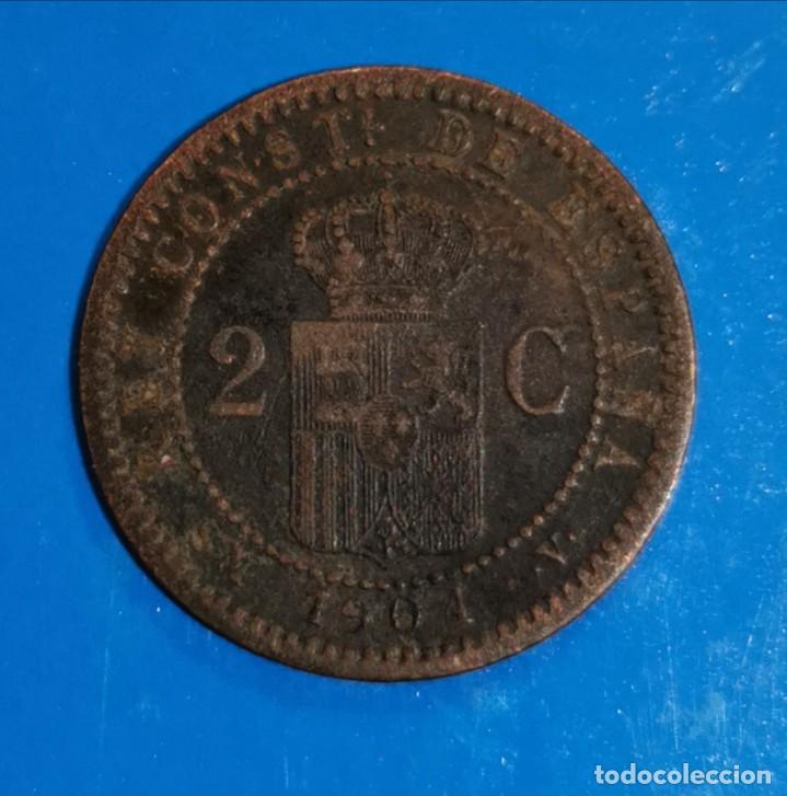 Monedas de Espa&ntilde;a: 2 centimos alfonso xiii 1904 - Foto 2