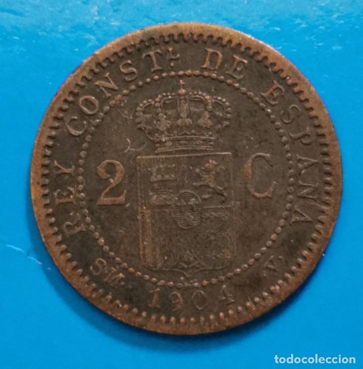 Monedas de Espa&ntilde;a: 2 centimos alfonso xiii 1904 - Foto 2
