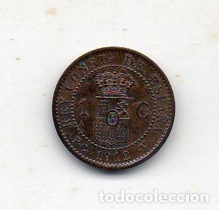 Monedas de Espa&ntilde;a: Alfonso XIII. 1 C&eacute;ntimo. A&ntilde;o 1912 *2. Sc - - Foto 1