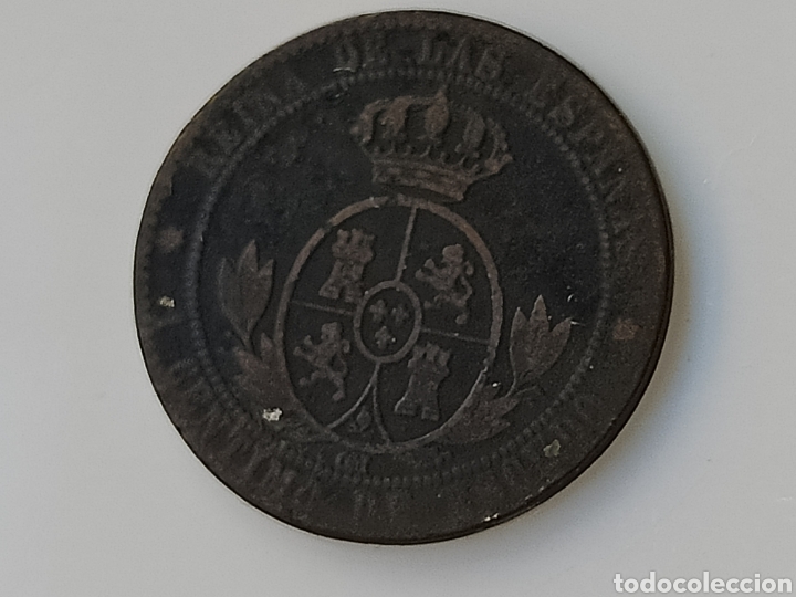 Monedas de Espa&ntilde;a: 1 c&eacute;ntimo de escudo 1868 Isabel II CECA Sevilla - Foto 2