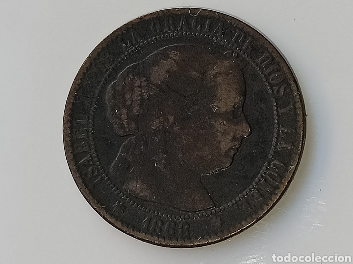 Monedas de Espa&ntilde;a: 1 c&eacute;ntimo de escudo 1868 Isabel II CECA Sevilla - Foto 1