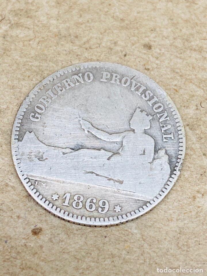 Monedas de Espa&ntilde;a: Moneda de plata una peseta 1869 - Foto 1