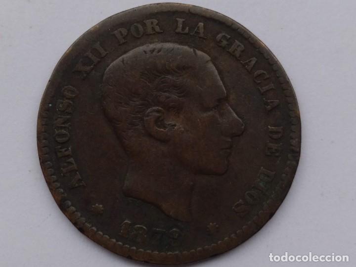 Monedas de Espa&ntilde;a: 5 CENTIMOS DE ALFONSO XII 1879 - Foto 3