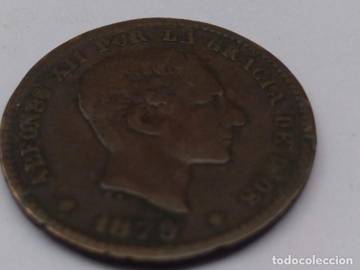 Monedas de Espa&ntilde;a: 5 CENTIMOS DE ALFONSO XII 1879 - Foto 4