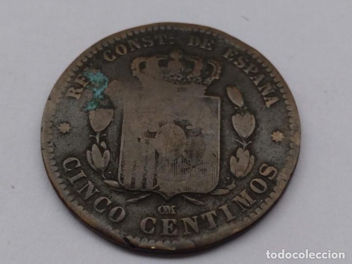 Monedas de Espa&ntilde;a: 5 CENTIMOS DE ALFONSO XII 1879 - Foto 7