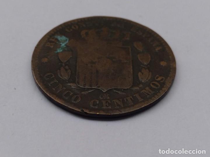 Monedas de Espa&ntilde;a: 5 CENTIMOS DE ALFONSO XII 1879 - Foto 8