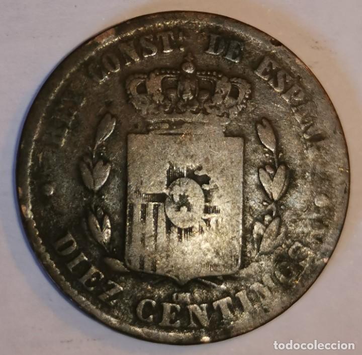Monedas de Espa&ntilde;a: MONEDA DE 10 CENTIMOS ALFONSO XII-1879 - Foto 2