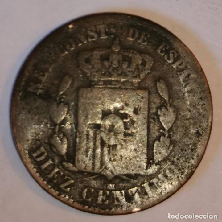Monedas de Espa&ntilde;a: MONEDA DE 10 CENTIMOS ALFONSO XII-1879 - Foto 2